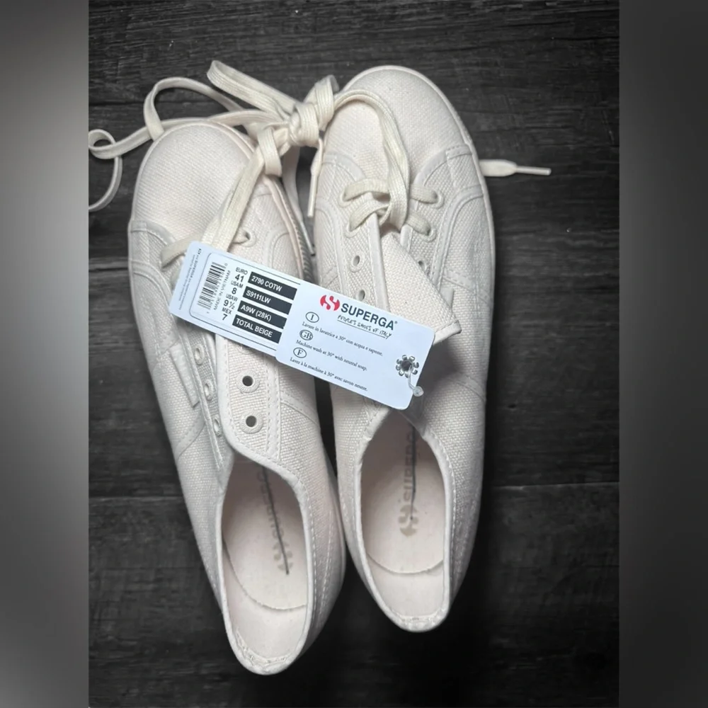 Superga Platform Sneakers in Cream